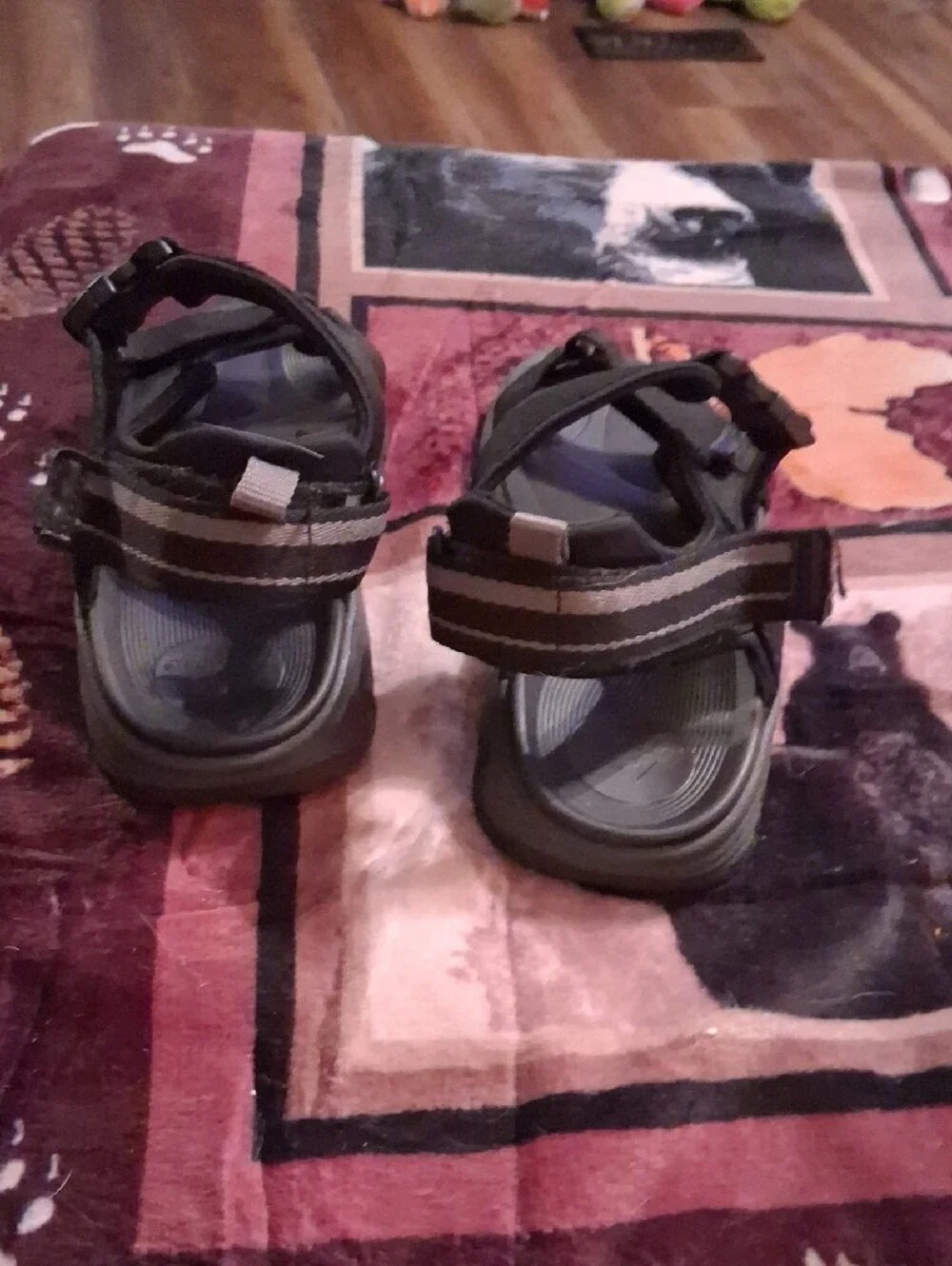 Ozark Trail Black Men's Adjustable Strap Sandals